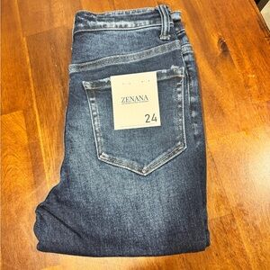 Zenana Distressed High Rise Skinny Jeans